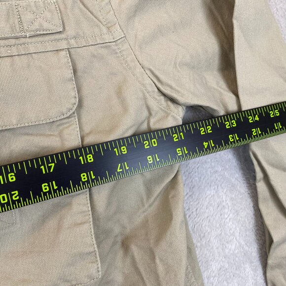 Vintage Eddie Bauer Mens Athletic Shirt Medium Outdoors Long Sleeve Utility Tan - Picture 5 of 10